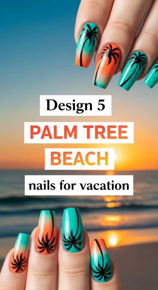 10 Sizzling Summer Nail Art Designs You Can Do at Home Design 5 Palm Tree Beach Nails For Vacation 6a0059e1bbbef