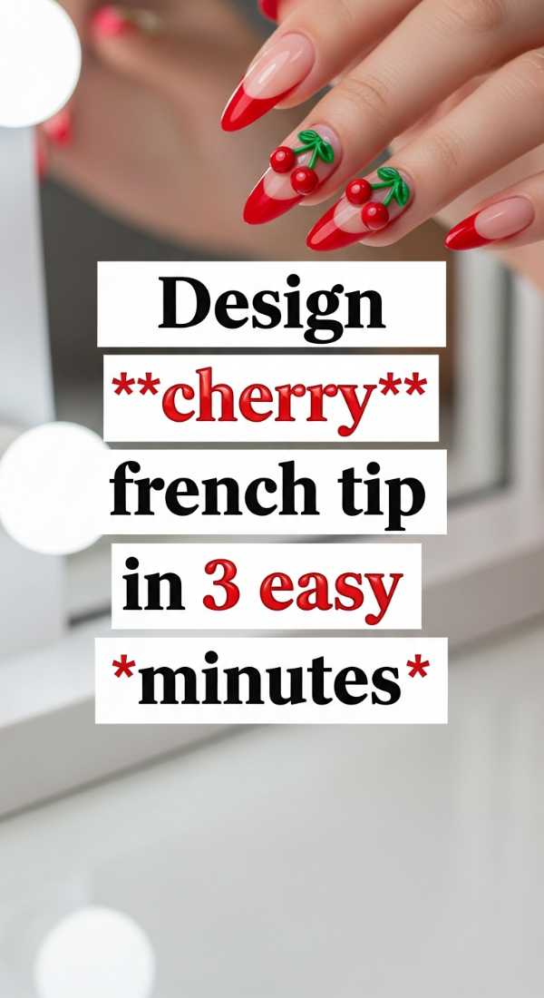From Basic to Berry: Master the Cherry Aesthetic with These Press On Hacks Design Cherry French Tip Nails In 3 Easy Minutes 6a058dbb68374