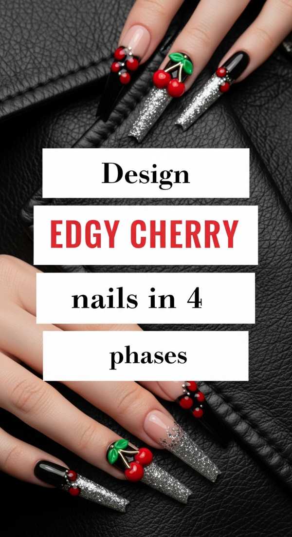 Design Edgy Cherry Nails In 4 Phases 6a058de0b88fc