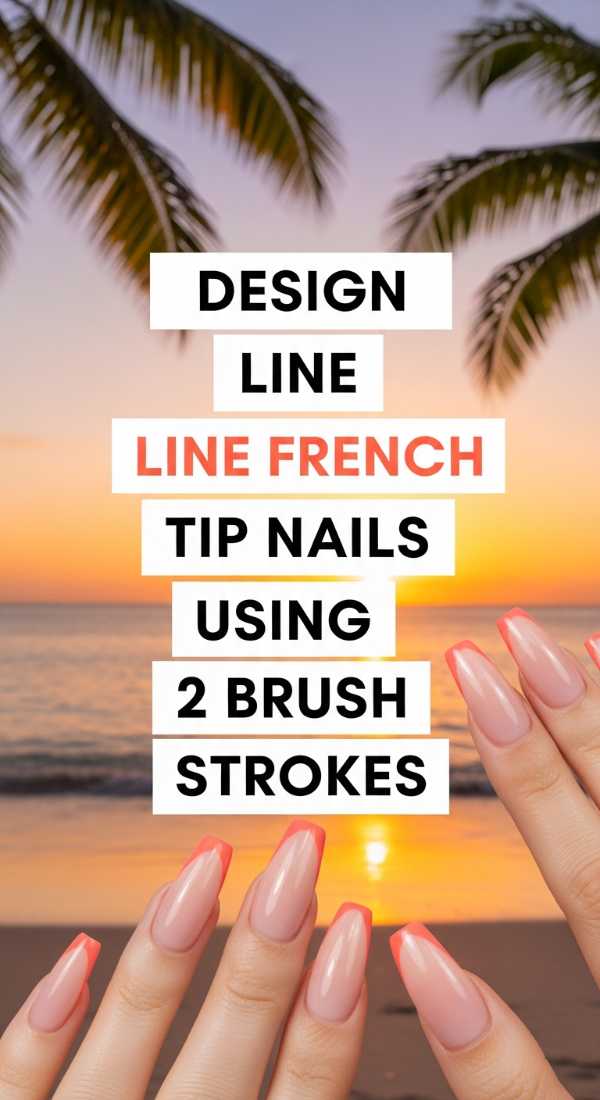 Design Line French Tip Nails Using 2 Brush Strokes 6a1a997e82882