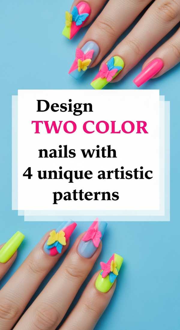 Design Two Color Nails With 4 Unique Artistic Patterns 6a0f0bb68109f