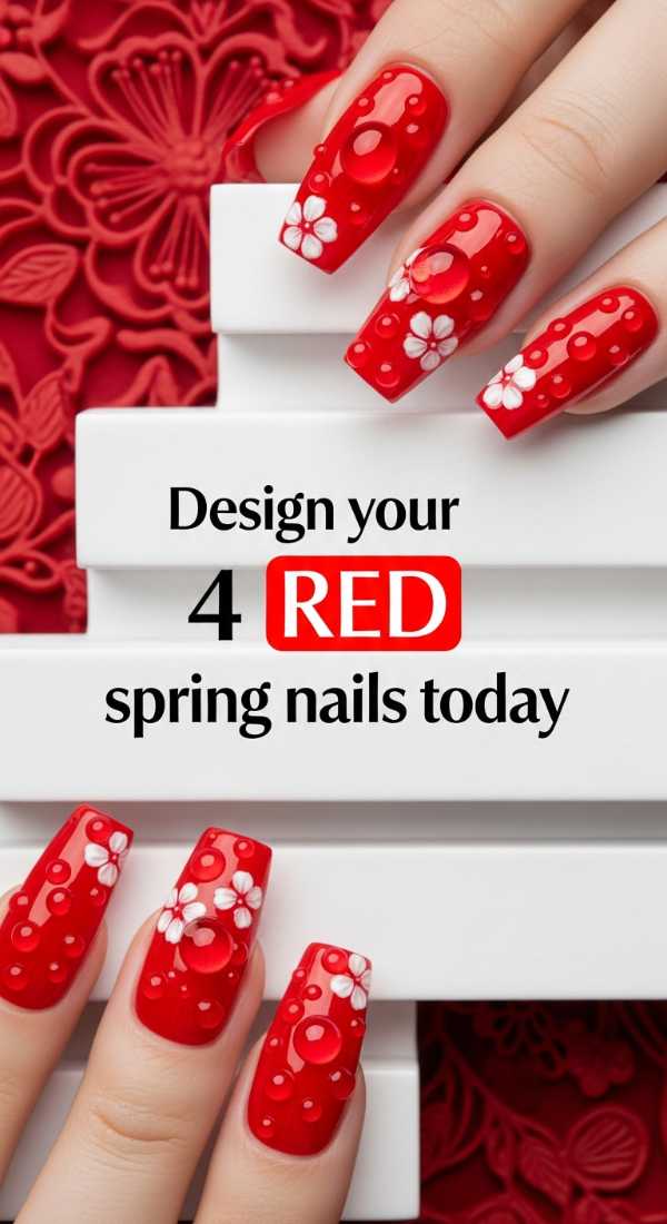 Beyond the Polish: The Boldest 2026 Nail Designs Redefining Manicures Design Your 4 Red Spring Nails Today 69ff5957f3c2b