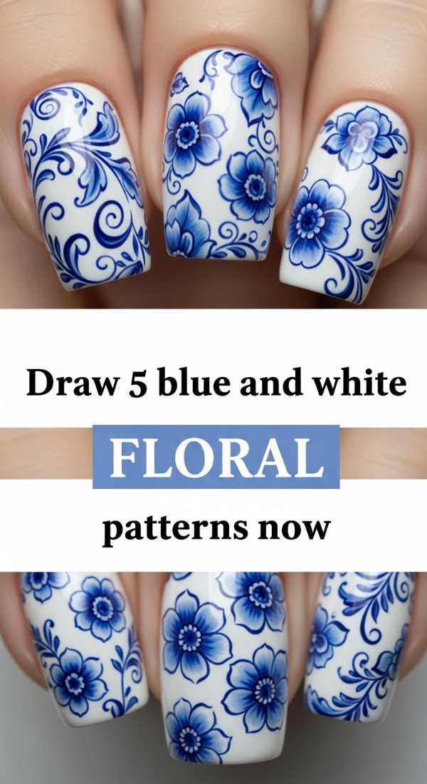 Draw 5 Blue And White Floral Patterns Now 69f4c1160bd99