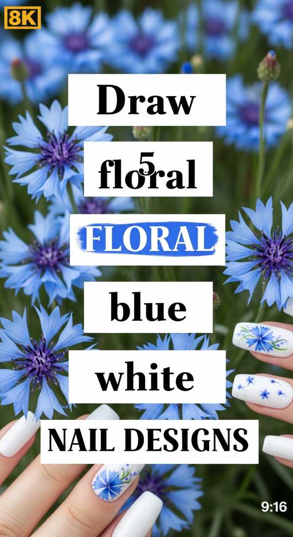 Draw 5 Floral Blue And White Nail Designs 69f4c3280906a