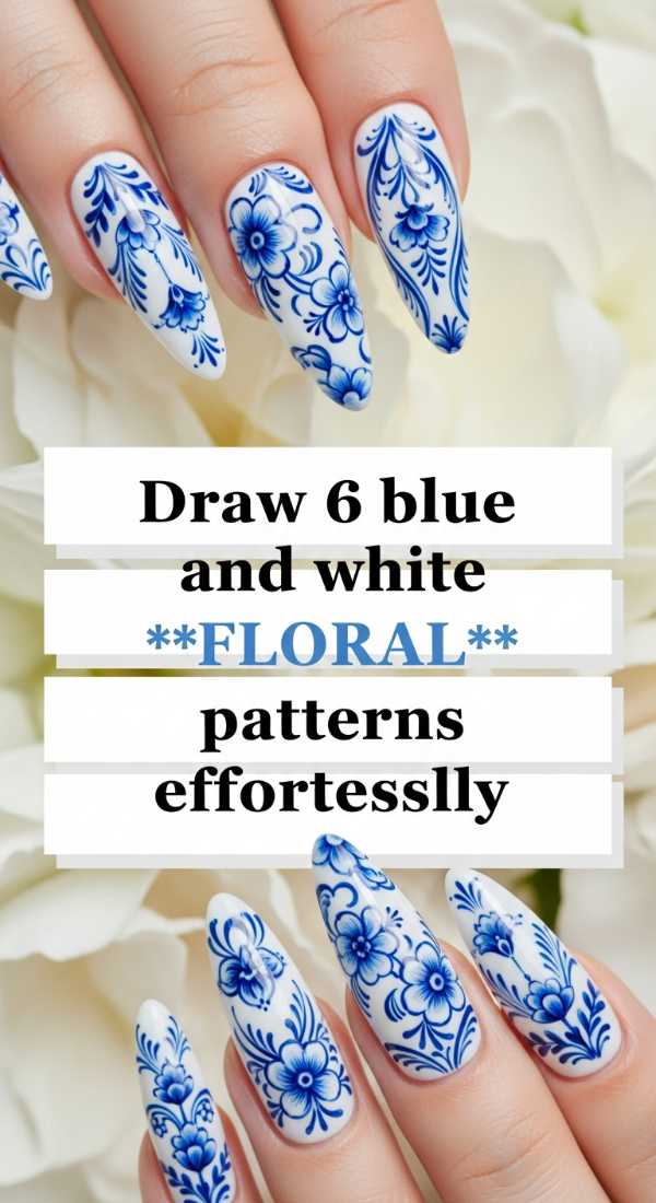 Draw 6 Blue And White Floral Patterns Effortlessly 69f4c1145c5c2