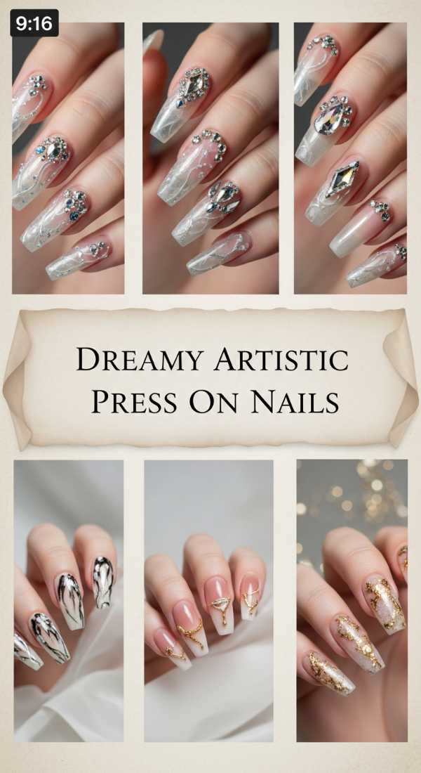 From Basic to Bespoke: A Deep Dive into Designer Press-Ons Dreamy Artistic Press On Nails 6a085b83eae28