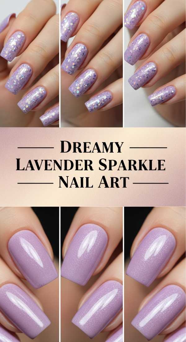 Dreamy Lavender Sparkle Nail Art 69ff6dae3a600