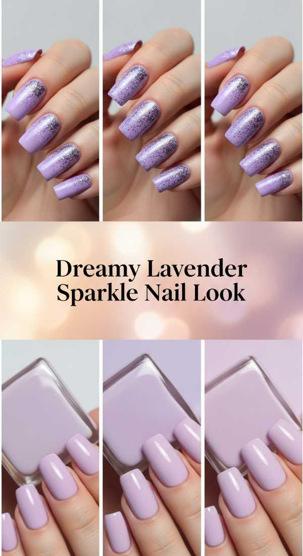 Next-Gen Nails: The Ultimate 2026 Trend Report for Every Manicure Lover Dreamy Lavender Sparkle Nail Look 69ff6dab5de3f