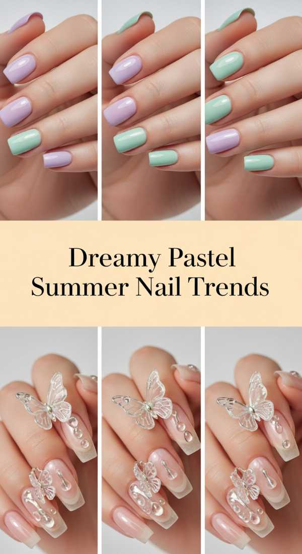 From Spring Pastels to Winter Glitz: The 2024 Seasonal Nail Edit Dreamy Pastel Summer Nail Trends 6a134f214f161