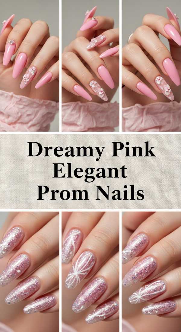 From Chrome to Bio-Digital: 2026's Hottest Nail Trends Revealed Dreamy Pink Elegant Prom Nails 69ff6bfd851c2