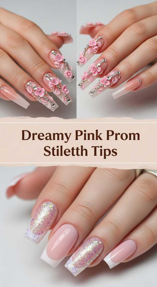 Dreamy Pink Prom Stiletto Tips 69ff6c036e5aa