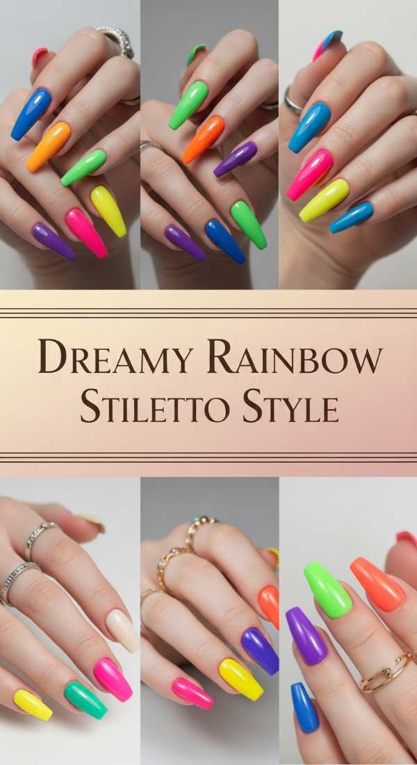 Dreamy Rainbow Stiletto Style 6a08b1b129619