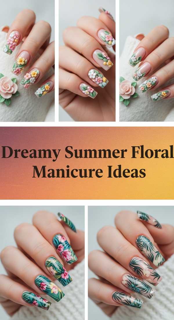 Dreamy Summer Floral Manicure Ideas 6a134f06ddd75