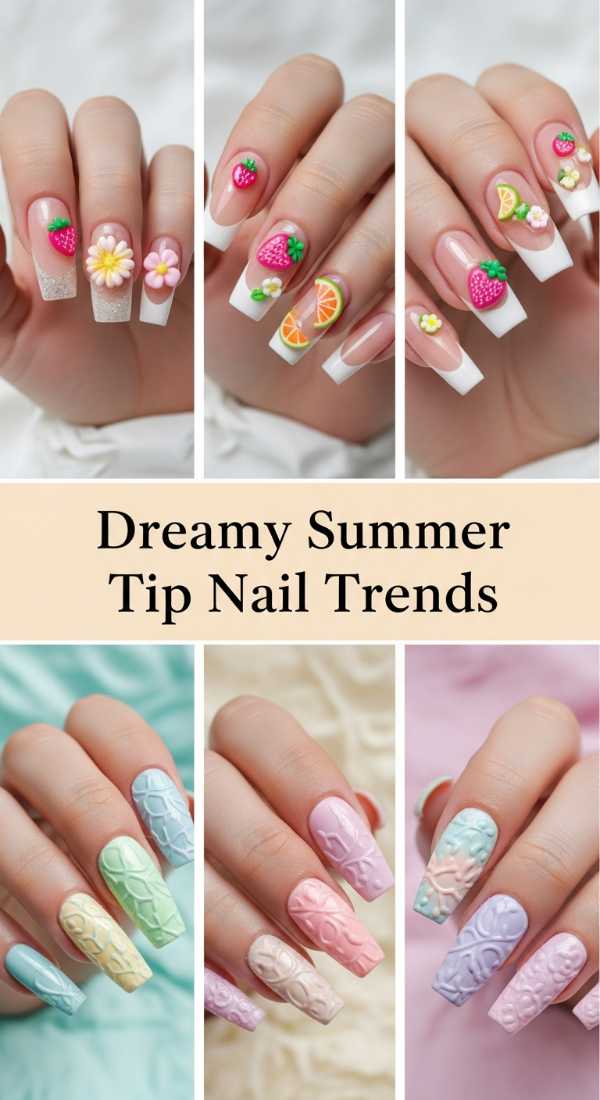 Dimensional Dreams: Why Luxury 3D Press-Ons Are This Season's Must-Have Dreamy Summer Tip Nail Trends 6a1343c3851a0