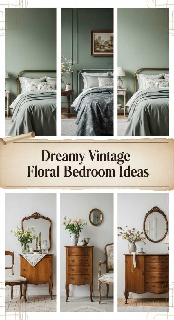 Timeless Charm: Transform Your Room with Vintage Florals Dreamy Vintage Floral Bedroom Ideas 69fc6cf6bd525