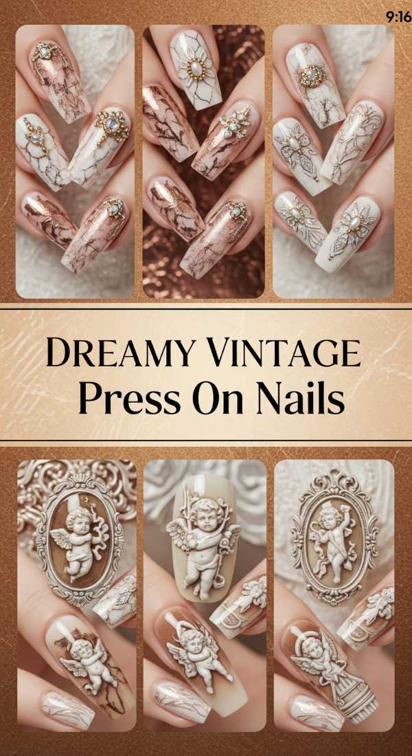 Dreamy Vintage Press On Nails 6a085b93be684