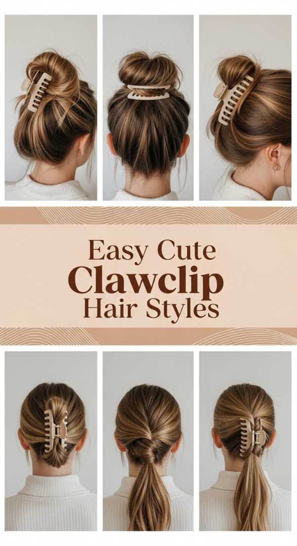 Easy Cute Clawclip Hair Styles 6a08d4320459d