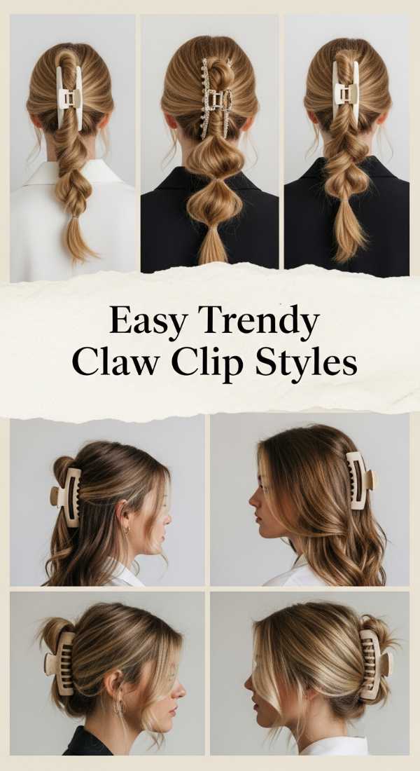 Glamour in Motion: Sophisticated Styling for High-Profile Occasions Easy Trendy Claw Clip Styles 6a08ce5fbbd7f