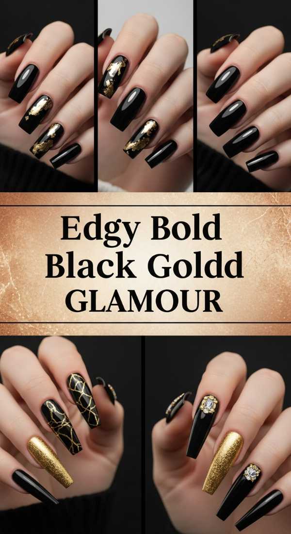 Edgy Bold Black Gold Glamour 69ff6d98d2b9f