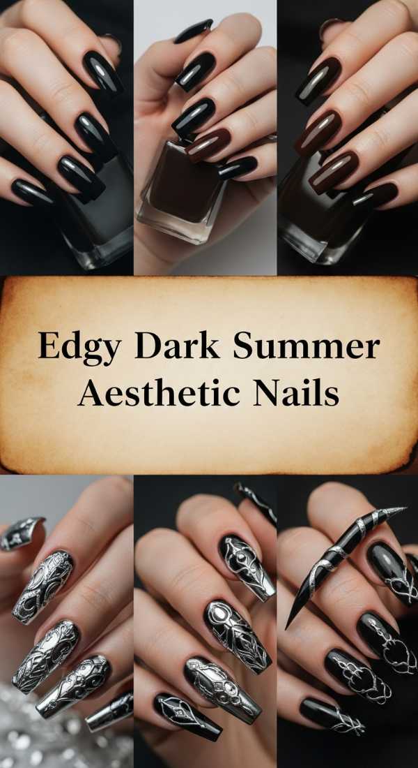 Edgy Dark Summer Aesthetic Nails 6a006b70bb97e