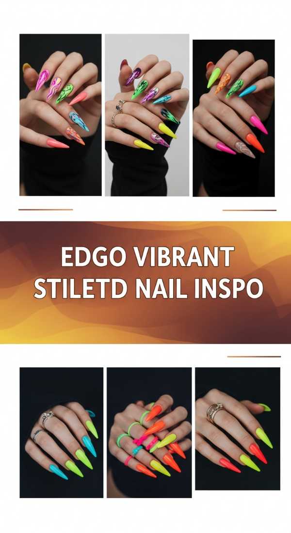 Chasing Color: 15 Vibrant Nail Designs to Brighten Your Week Edgy Vibrant Stiletto Nail Inspo 6a08b1acc4efa