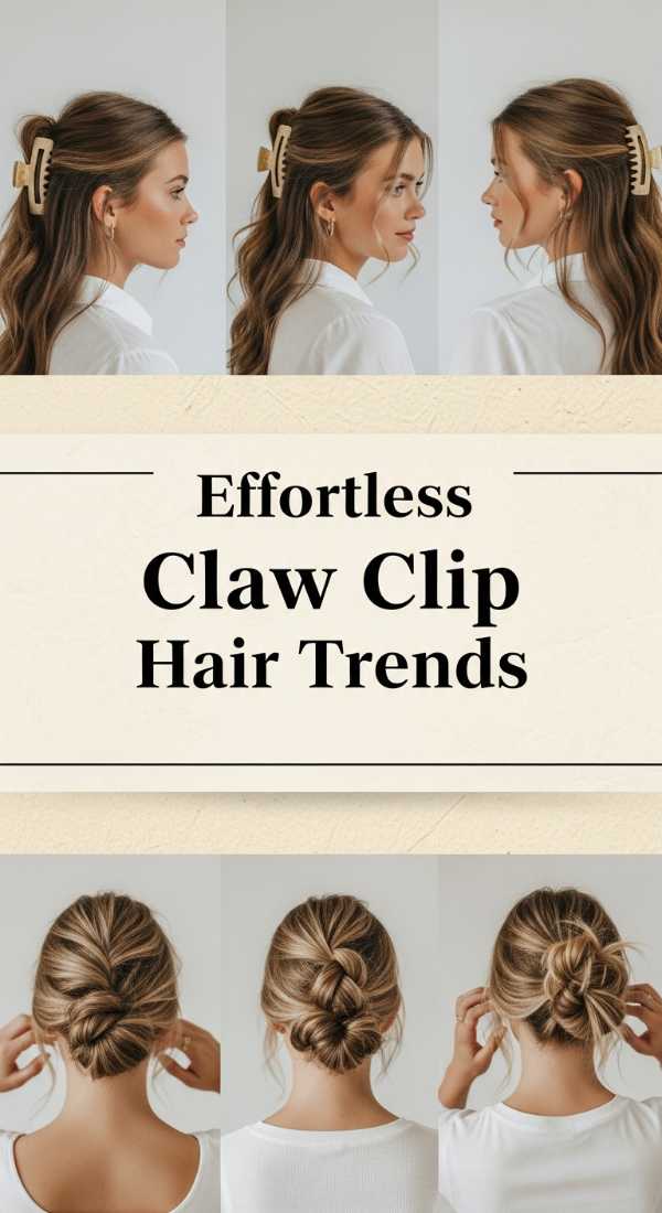 Redefining Elegance: Most Coveted High-End Hair Trends of 2024 Effortless Claw Clip Hair Trends 6a08ce4f046c3