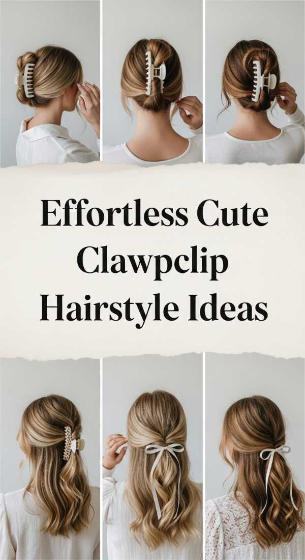 Effortless Cute Clawclip Hairstyle Ideas 6a08d5de33846