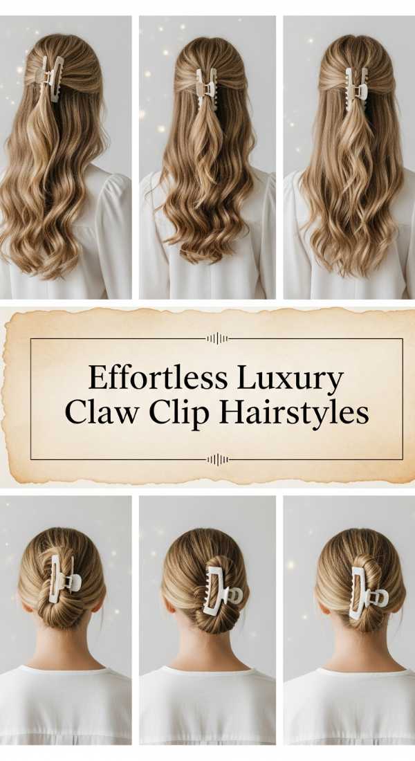 High-Gloss Glamour: A Curated Lookbook of Premium Hair Trends Effortless Luxury Claw Clip Hairstyles 6a08ce5c9d444