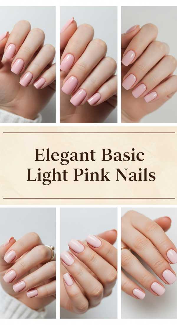 Elegant Basic Light Pink Nails 6a006b745cb7f