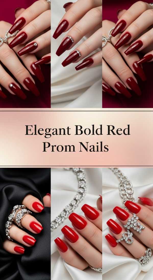 Elegant Bold Red Prom Nails 69ff6d9b7024c