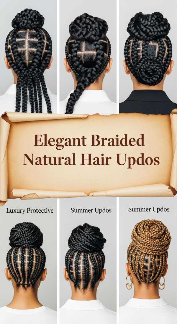 From Graduation Stage to Golden Hour: The Season's Hottest Hair Trends Elegant Braided Natural Hair Updos 6a08d456a152c