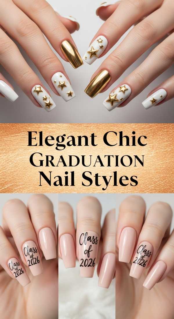 Elegant Chic Graduation Nail Styles 6a134e414f372