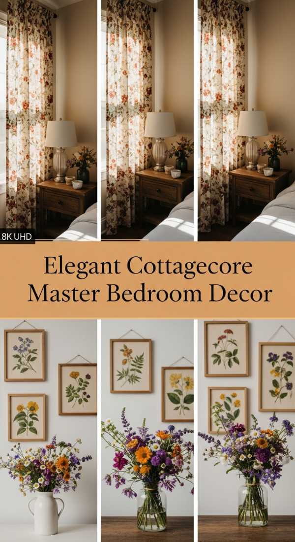 Timeless Charm: Transform Your Room with Vintage Florals Elegant Cottagecore Master Bedroom Decor 69fc6cf74b90a