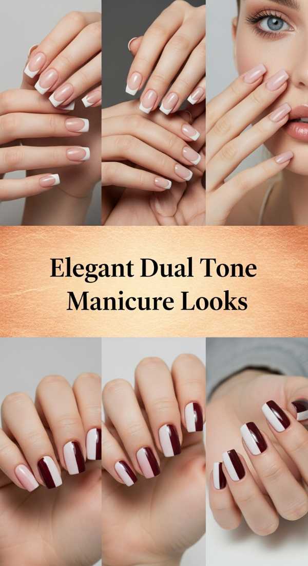 Elegant Dual Tone Manicure Looks 6a08afff440bf