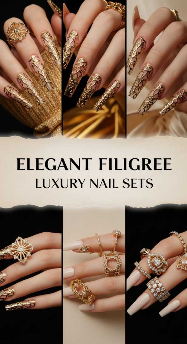 Elegant Filigree Luxury Nail Sets 6a085b66332e9