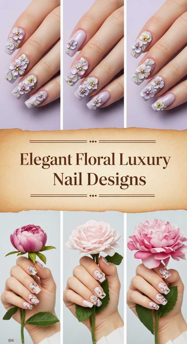 Elegant Floral Luxury Nail Designs 6a1343d72964a