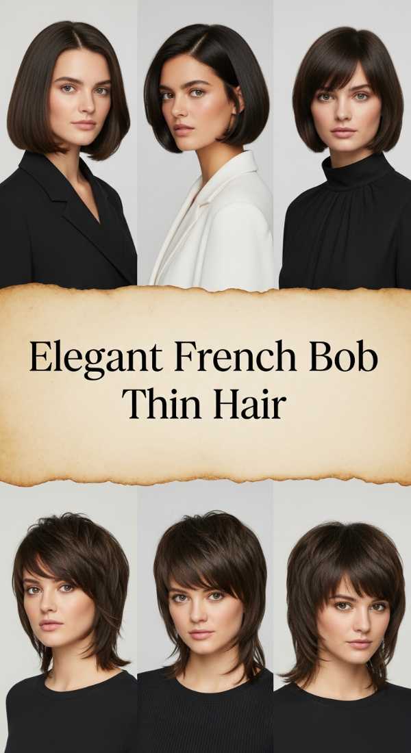 Opulence Unbound: Your 2026 High-End Hair Inspiration Guide Elegant French Bob Thin Hair 6a1423af7c58d
