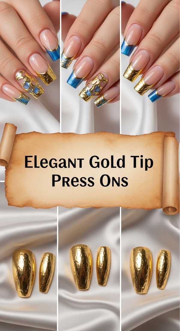 Elegant Gold Tip Press Ons 6a085b8d2d7cf