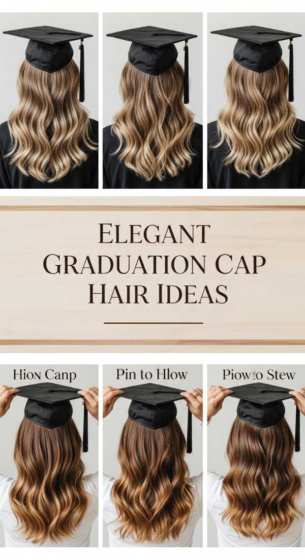 Elegant Graduation Cap Hair Ideas 6a08cb80ee939