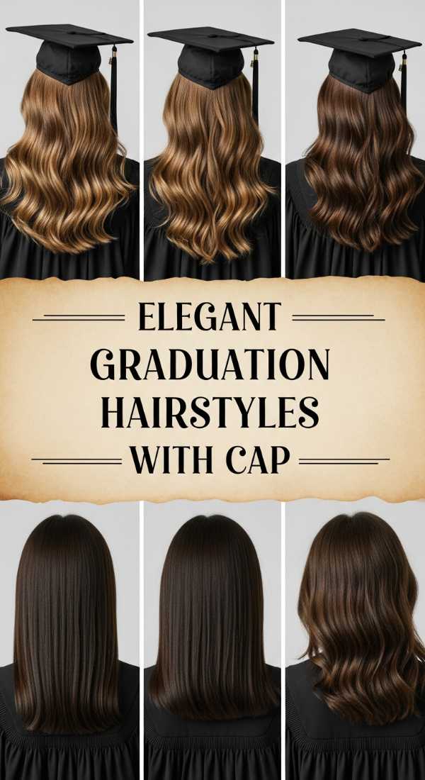Elegant Graduation Hairstyles With Cap 6a08ce735eed4