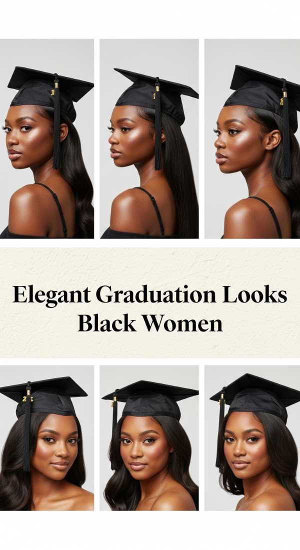 From Diplomas to Golden Hour: Effortless Seasonal Glow Hairstyles Elegant Graduation Looks Black Women 6a08d2a5e108d
