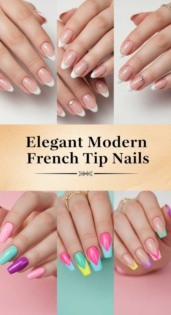 Elegant Modern French Tip Nails 6a08afe6bdd48