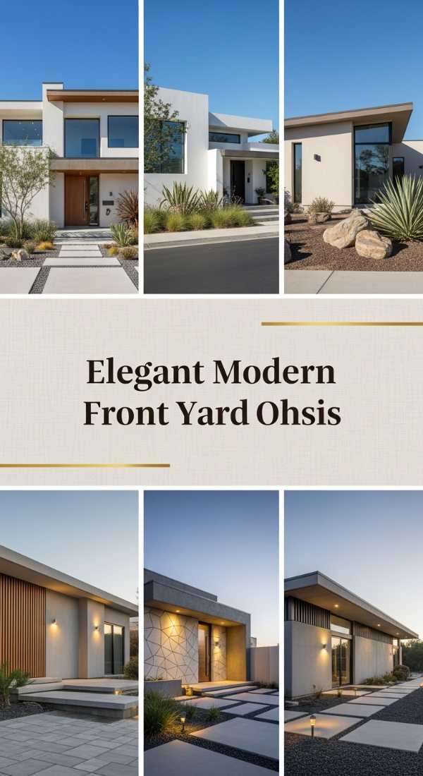 Elegant Modern Front Yard Oasis 69ff4744c664a