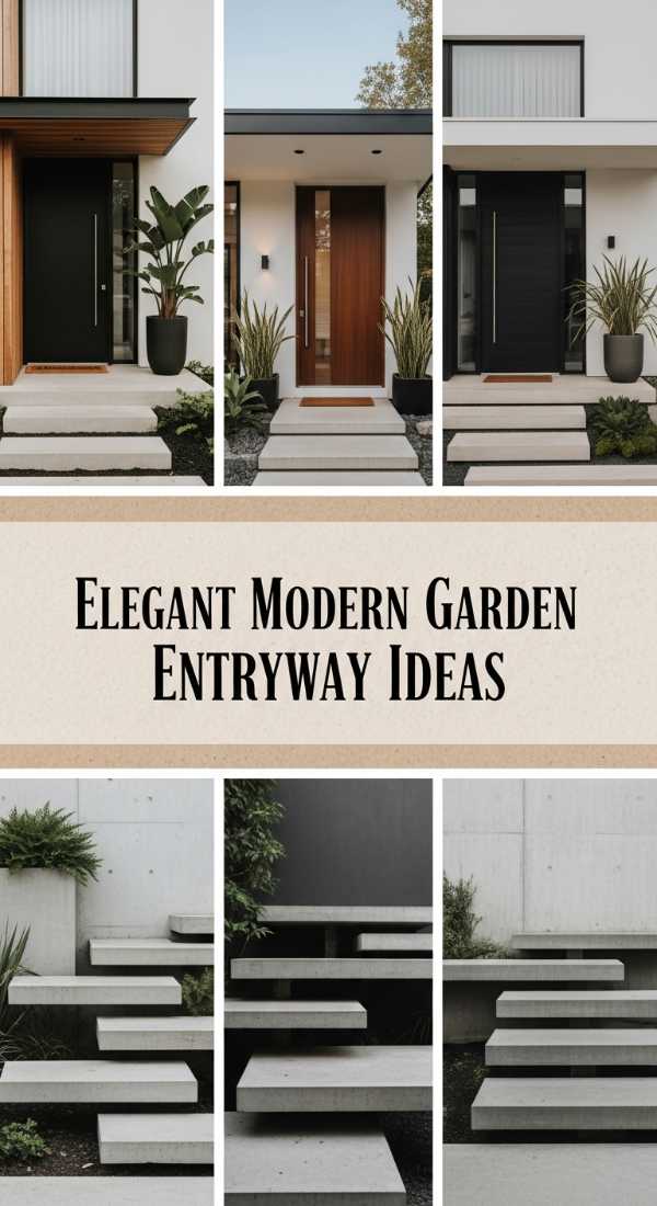 Minimalist Grandeur: Transforming Your Yard into a Modern Masterpiece Elegant Modern Garden Entryway Ideas 69ff4761f00d6