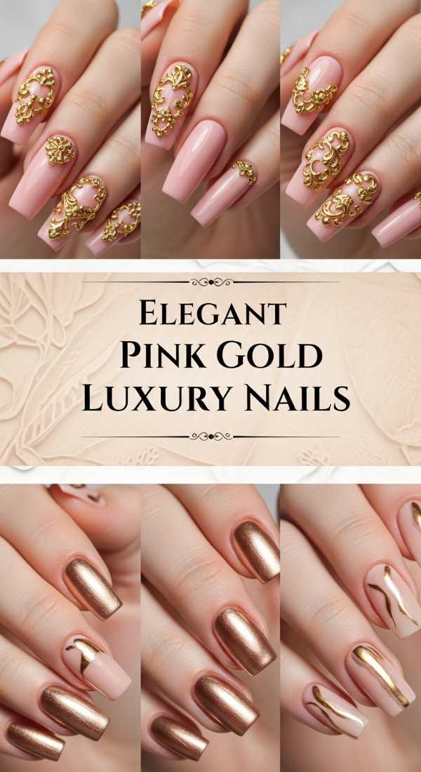 Elegant Pink Gold Luxury Nails 6a0859e993c72