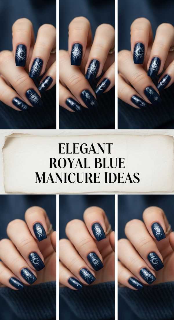 Elegant Royal Blue Manicure Ideas 6a08584da1bef