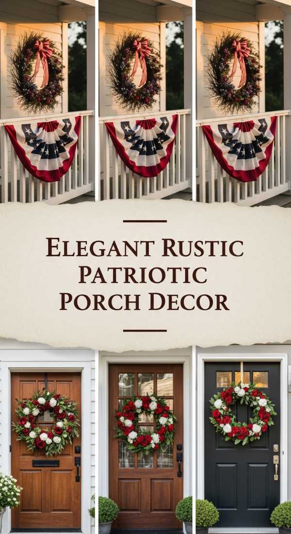 Elegant Rustic Patriotic Porch Decor 6a04bc6fed4b0