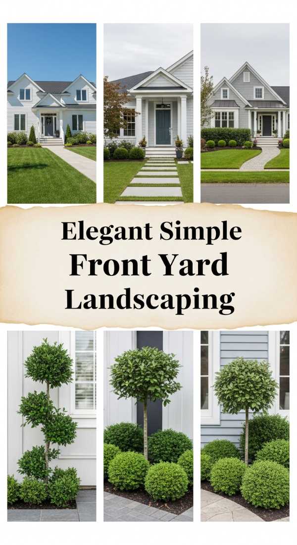 Elegant Simple Front Yard Landscaping 69ff473e8de2c