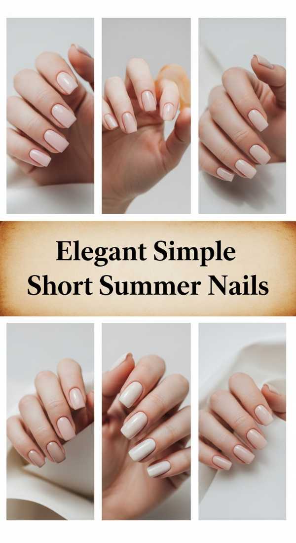 Elegant Simple Short Summer Nails 6a006b65bcf27