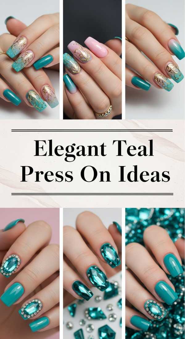 Elegant Teal Press On Ideas 6a0858489edd8